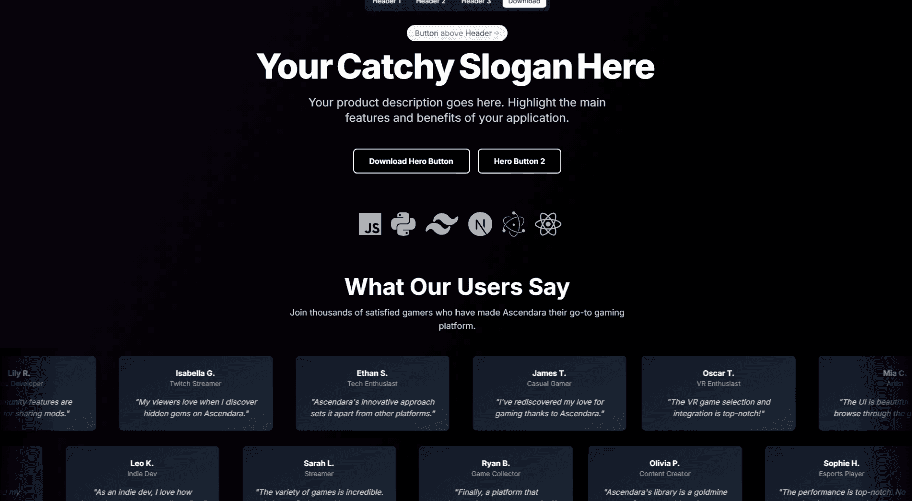 Nightpanel template preview
